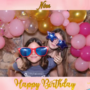 Rózsaszín, születésnapra szabott egyedi fotókeret a nyomatokon – Snapify