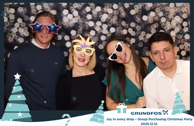 Snapify szelfigép a Grundfos karácsonyi céges rendezvényén Székesfehérváron