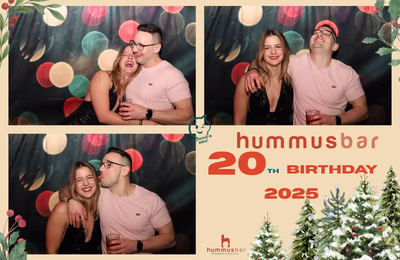Snapify szelfigép a Hummusbar évzáró–születésnapi rendezvényén Budapesten
